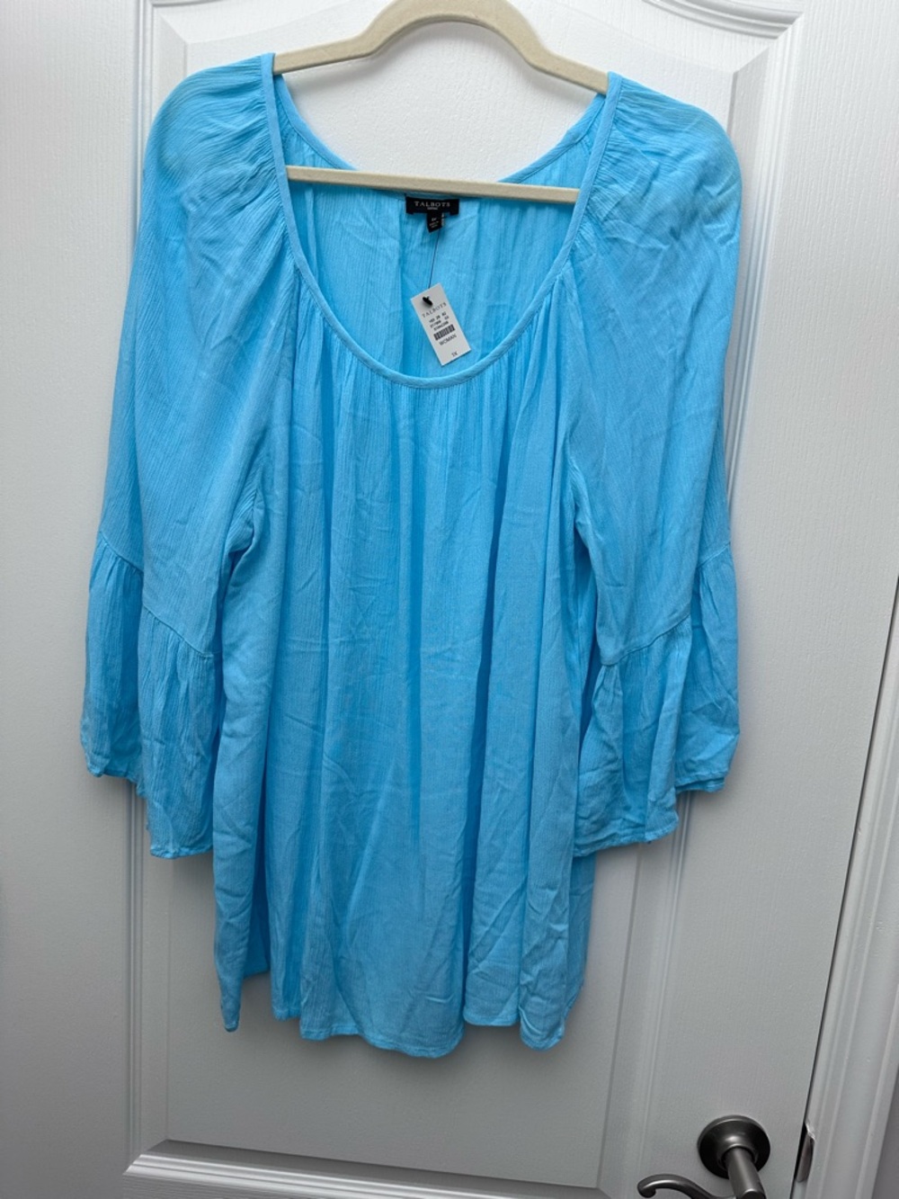 Talbots Sky Blue Scoop-Neck Peasant Tunic